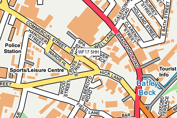 WF17 5HH map - OS OpenMap – Local (Ordnance Survey)