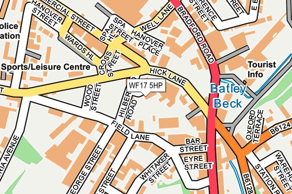 WF17 5HP map - OS OpenMap – Local (Ordnance Survey)