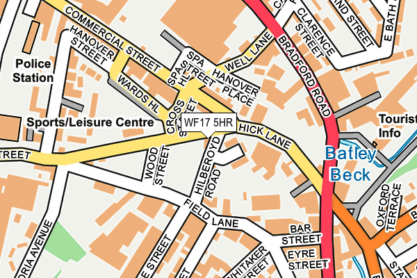 WF17 5HR map - OS OpenMap – Local (Ordnance Survey)