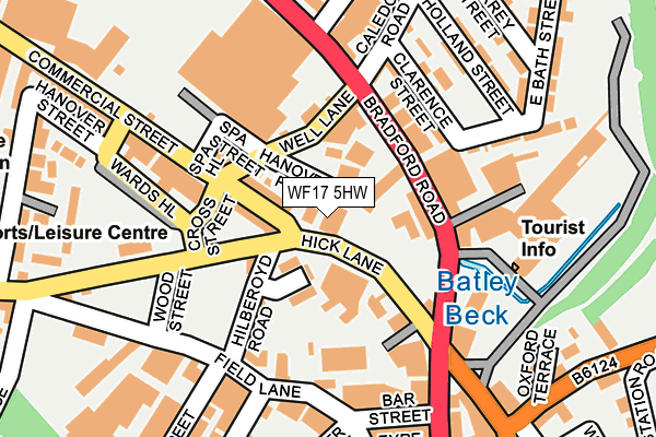 WF17 5HW map - OS OpenMap – Local (Ordnance Survey)