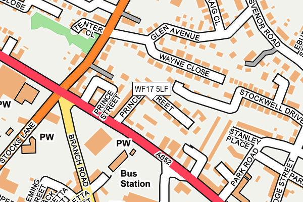 WF17 5LF map - OS OpenMap – Local (Ordnance Survey)