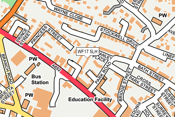 WF17 5LH map - OS OpenMap – Local (Ordnance Survey)