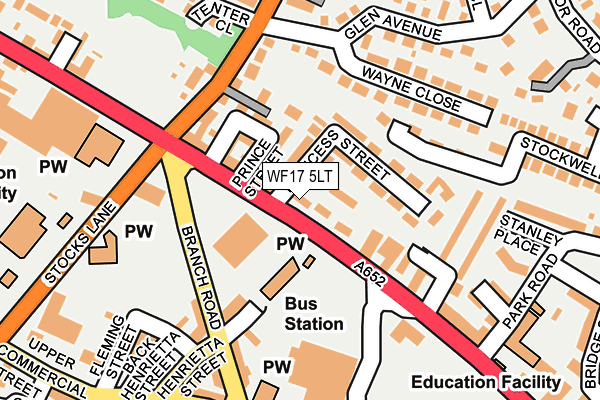 WF17 5LT map - OS OpenMap – Local (Ordnance Survey)