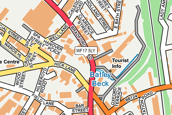 WF17 5LY map - OS OpenMap – Local (Ordnance Survey)