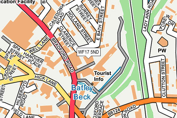 WF17 5ND map - OS OpenMap – Local (Ordnance Survey)