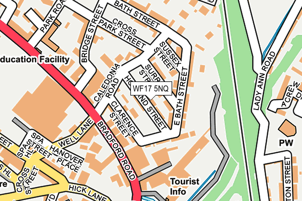 WF17 5NQ map - OS OpenMap – Local (Ordnance Survey)