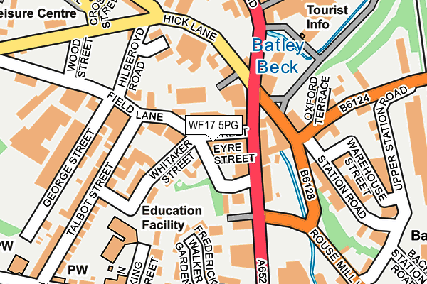 WF17 5PG map - OS OpenMap – Local (Ordnance Survey)