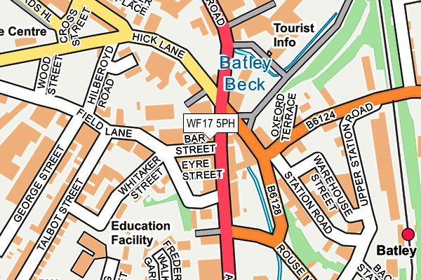 WF17 5PH map - OS OpenMap – Local (Ordnance Survey)