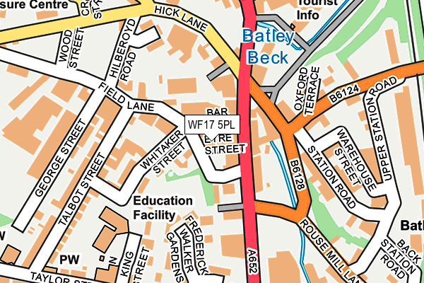 WF17 5PL map - OS OpenMap – Local (Ordnance Survey)