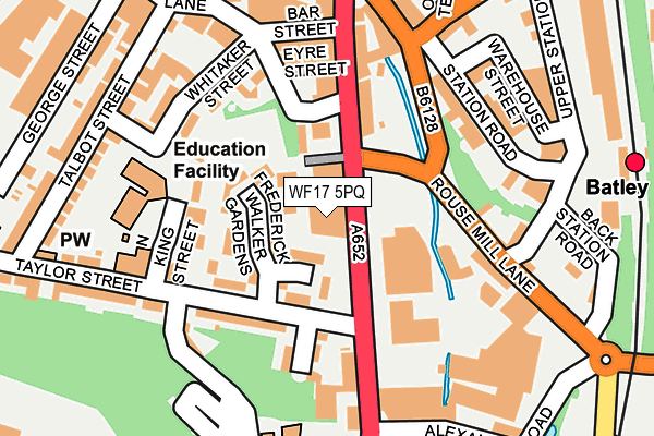 WF17 5PQ map - OS OpenMap – Local (Ordnance Survey)