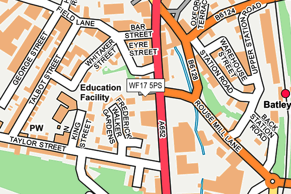 WF17 5PS map - OS OpenMap – Local (Ordnance Survey)