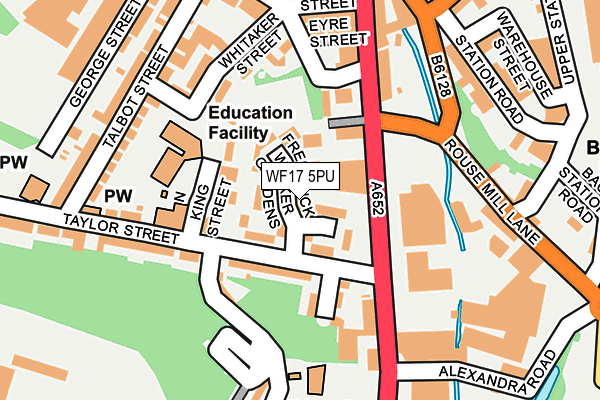 WF17 5PU map - OS OpenMap – Local (Ordnance Survey)