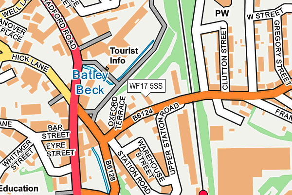 WF17 5SS map - OS OpenMap – Local (Ordnance Survey)