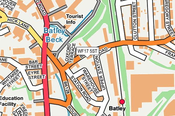 WF17 5ST map - OS OpenMap – Local (Ordnance Survey)
