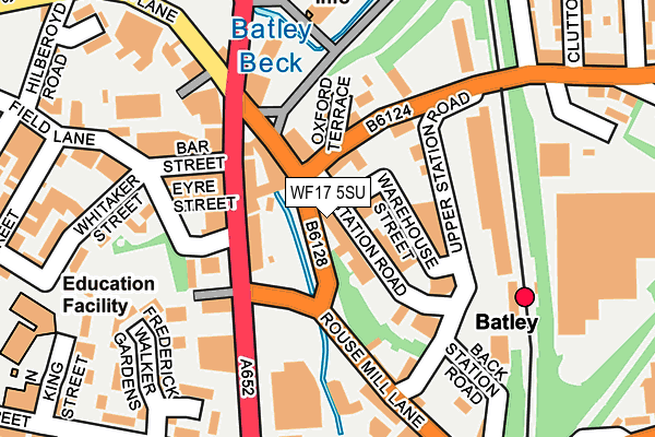 Map of THE CELLAR BAR (YORKSHIRE) LTD at local scale