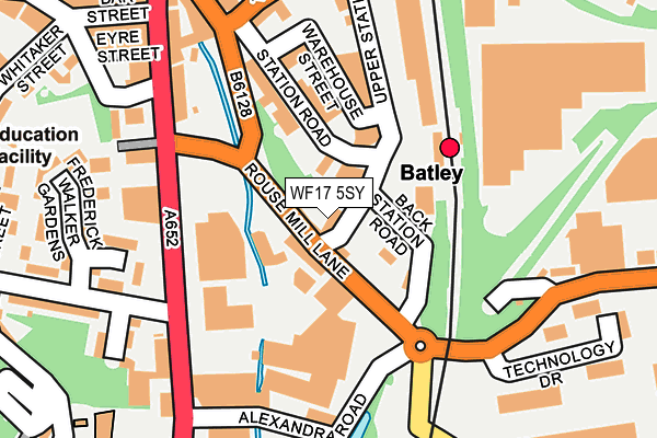 WF17 5SY map - OS OpenMap – Local (Ordnance Survey)