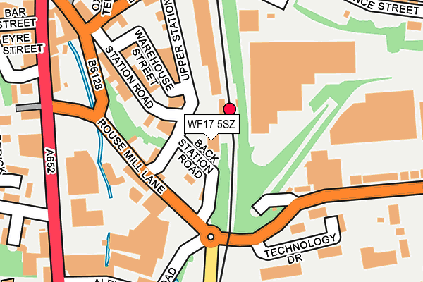 WF17 5SZ map - OS OpenMap – Local (Ordnance Survey)