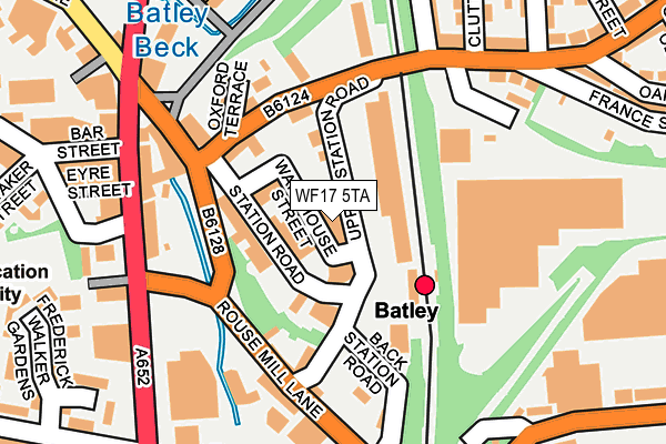 WF17 5TA map - OS OpenMap – Local (Ordnance Survey)