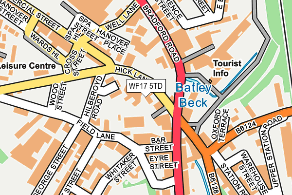 WF17 5TD map - OS OpenMap – Local (Ordnance Survey)