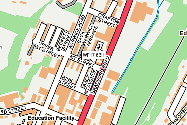 WF17 6BH map - OS OpenMap – Local (Ordnance Survey)