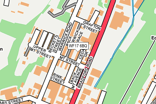 WF17 6BQ map - OS OpenMap – Local (Ordnance Survey)