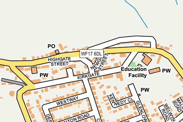 WF17 6DL map - OS OpenMap – Local (Ordnance Survey)