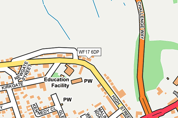 WF17 6DP map - OS OpenMap – Local (Ordnance Survey)