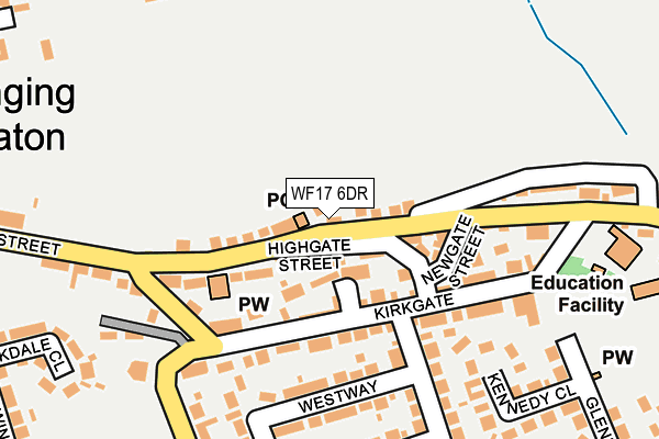 WF17 6DR map - OS OpenMap – Local (Ordnance Survey)