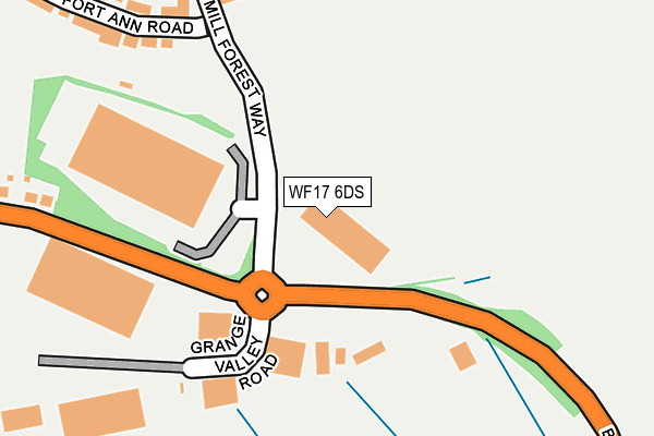 WF17 6DS map - OS OpenMap – Local (Ordnance Survey)