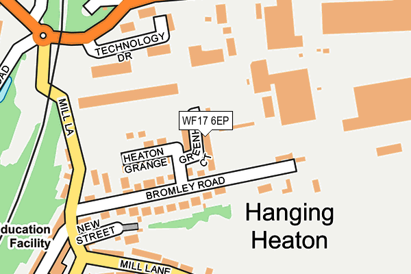 WF17 6EP map - OS OpenMap – Local (Ordnance Survey)