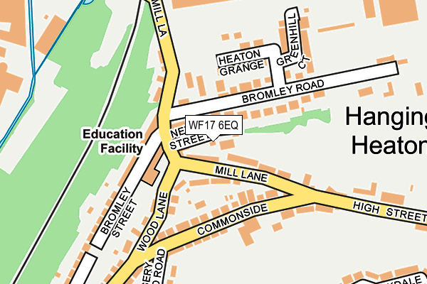 WF17 6EQ map - OS OpenMap – Local (Ordnance Survey)