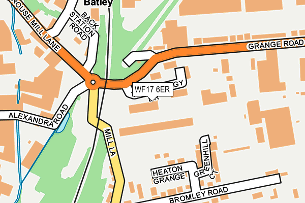 WF17 6ER map - OS OpenMap – Local (Ordnance Survey)