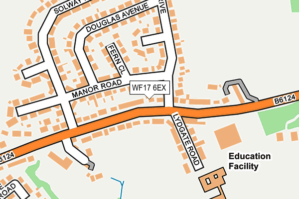 WF17 6EX map - OS OpenMap – Local (Ordnance Survey)