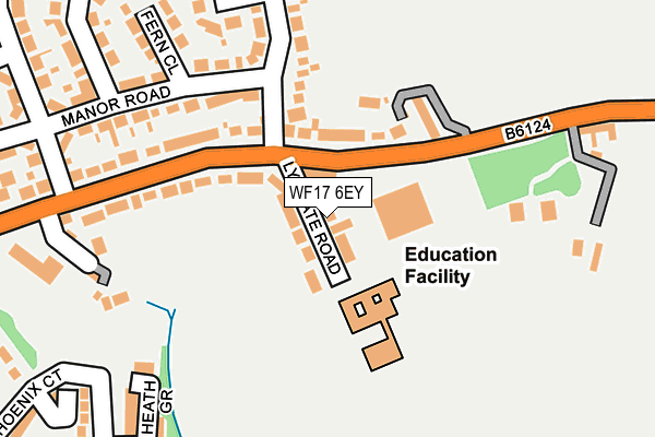 WF17 6EY map - OS OpenMap – Local (Ordnance Survey)