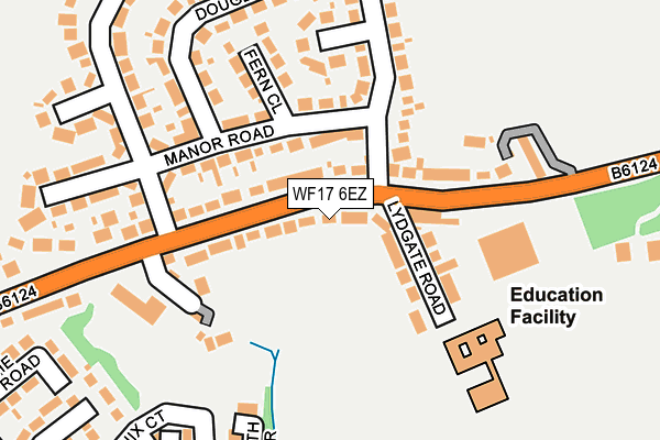 WF17 6EZ map - OS OpenMap – Local (Ordnance Survey)