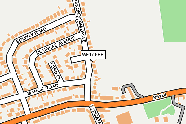 WF17 6HE map - OS OpenMap – Local (Ordnance Survey)