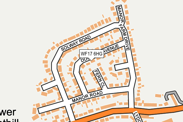 WF17 6HG map - OS OpenMap – Local (Ordnance Survey)