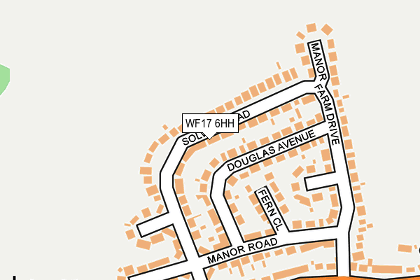 WF17 6HH map - OS OpenMap – Local (Ordnance Survey)