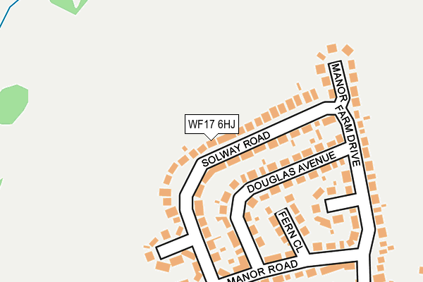 WF17 6HJ map - OS OpenMap – Local (Ordnance Survey)