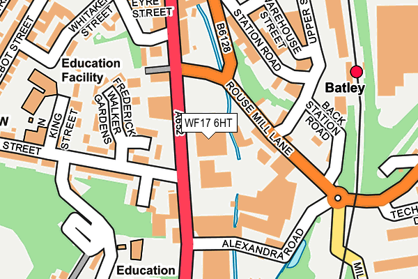 WF17 6HT map - OS OpenMap – Local (Ordnance Survey)