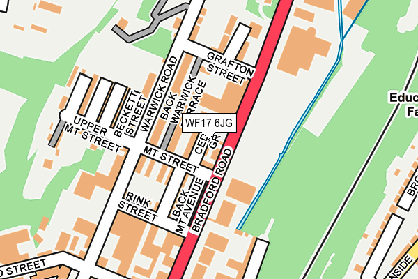 WF17 6JG map - OS OpenMap – Local (Ordnance Survey)