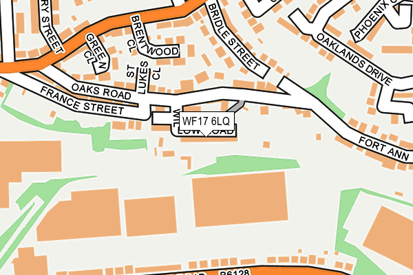 WF17 6LQ map - OS OpenMap – Local (Ordnance Survey)