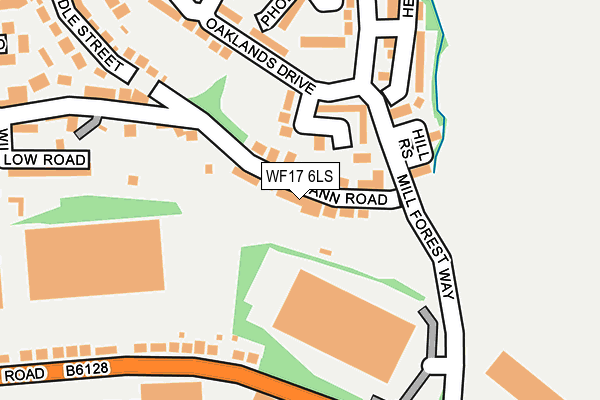 WF17 6LS map - OS OpenMap – Local (Ordnance Survey)