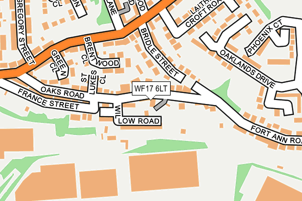 WF17 6LT map - OS OpenMap – Local (Ordnance Survey)