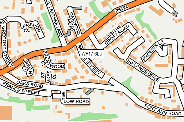 WF17 6LU map - OS OpenMap – Local (Ordnance Survey)