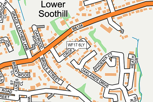 WF17 6LY map - OS OpenMap – Local (Ordnance Survey)