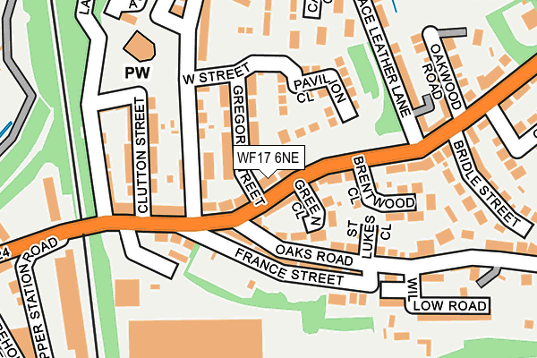 WF17 6NE map - OS OpenMap – Local (Ordnance Survey)