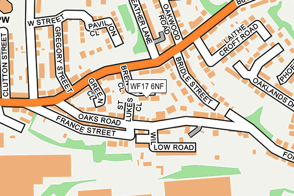 WF17 6NF map - OS OpenMap – Local (Ordnance Survey)