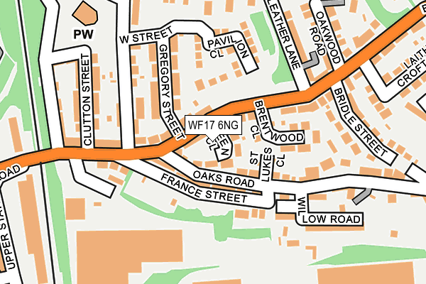 WF17 6NG map - OS OpenMap – Local (Ordnance Survey)