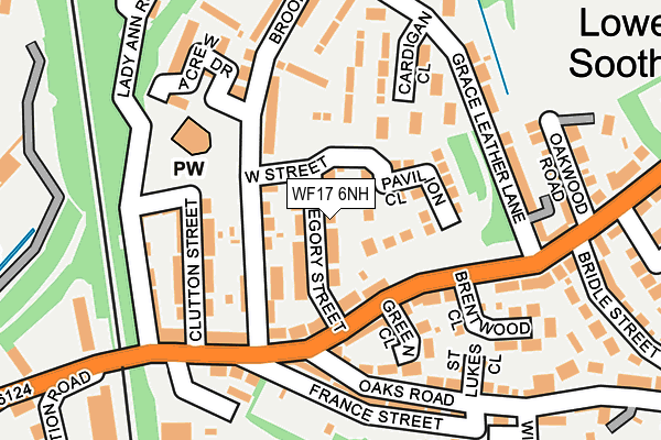 WF17 6NH map - OS OpenMap – Local (Ordnance Survey)